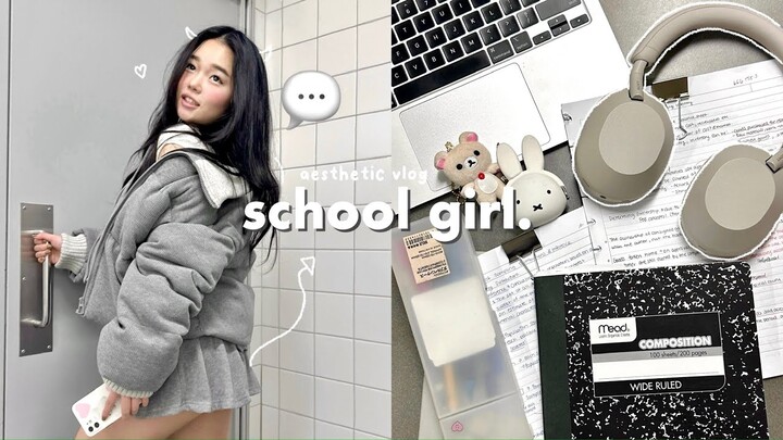 SCHOOL-GIRL Diary🍮: Long study day on campus, What's in my backpack, Friends etc.