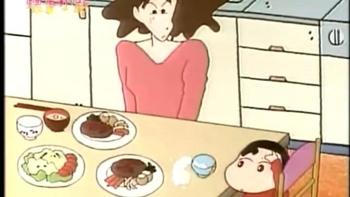 [Crayon Shin-chan] It’s rare to see Shin-chan’s family eating at the dining table! I thought that ta