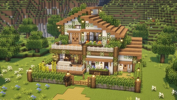 【Minecraft】🌲🌿 A Simple and Stylish Little Cottage (+ Mizuno's 16 Craft)