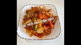 K-món ăn : xúc xích xào thập cẩm . Học món ăn Hàn Quốc (Lex-tv): sausage vegetables roast