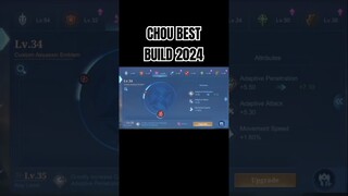 Chou Best Build 2024 #shorts #mlbb