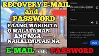 SAAN MAKIKITA ANG NAKALIMUTAN O MGA NAWALANG PASSWORD AT EMAIL