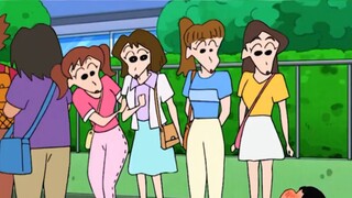 When Shin-chan was tricked by four young ladies into lining up, something terrible happened