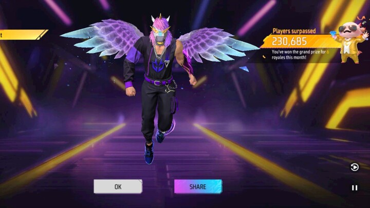 Spin emote sayap ungu ff terbaru 🎉🎉