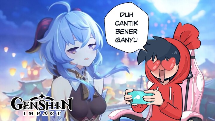 LIHAT CEWEK CANTIK NGANTUK BIKIN GAK FOKUS | MAIN GAME GENSHIN IMPACT!!