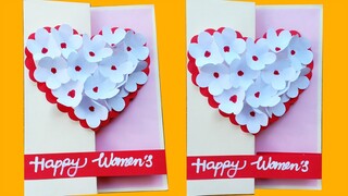 Happy women's day card / Làm thiệp tặng mẹ / Gấp thiệp 20-10 tặng cô giáo