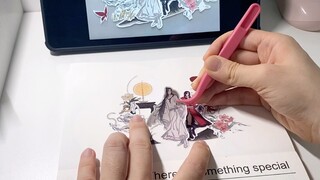 新手拼贴抄作业第一弹！之古茗天官赐福联名贴纸贴贴