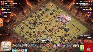 BASE HALL 14 THỦ 15 LƯỢT CHƯA NÁT TRONG TRẬN WAR ELITE 50 vs 50 - COC - Trận 2 #game