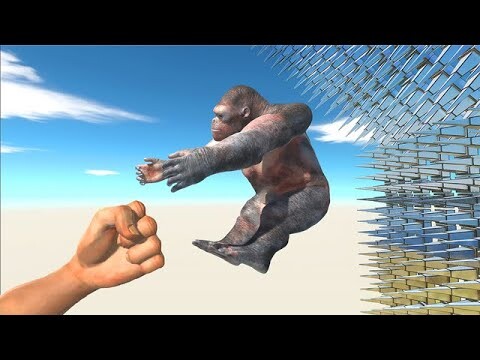 Strong Punch on Spikes Above - Animal Revolt Battle Simulator