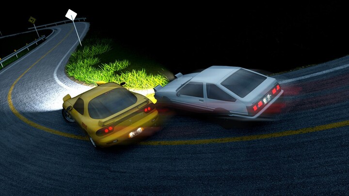 Fujiwara Takumi: If you are new, practice more! I will only demonstrate it once! [Initial D famous s