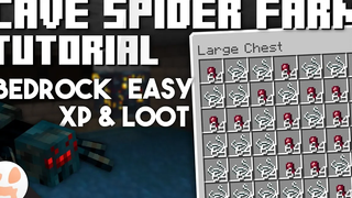 สอนฟาร์มแมงมุมถ้ำง่าย XP & Loot - Minecraft Bedrock 111