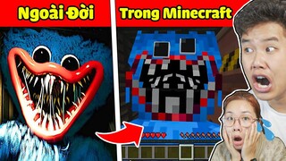 bqThanh REACTION HUGGY WUGGY  Trong POPPY PLAYTIME Ngoài Đời và Trong Minecraft Sẽ Như Thế Nào ???