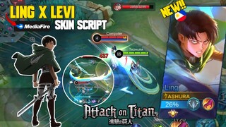 NEW!! Script Skin Ling x Levi Ackerman Attack on Titan