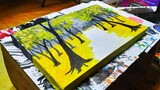 Forest acrylic painting for beginners | Acrylic painting