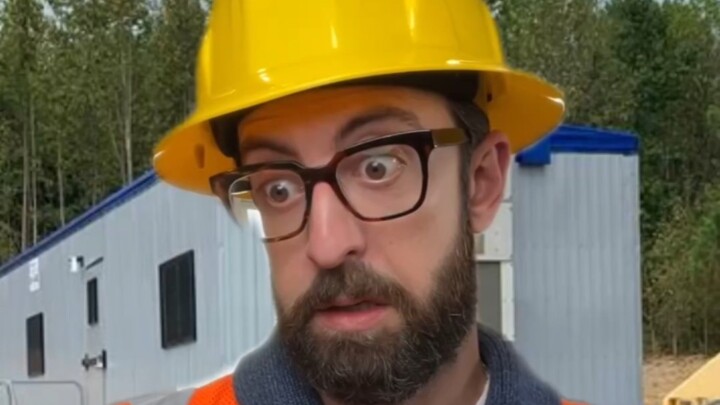When the safety inspector comes to inspect the construction site!