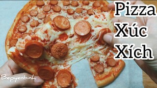 Cách làm bánh Pizza xúc xích đơn giản ngon tuyệt/ bánh pizza/ Bếp Yên Bình