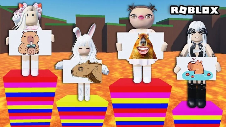 Balapan gambar Sama Bestie, Yang Kalah Tenggelam Di Lava !! [Roblox Indonesia]