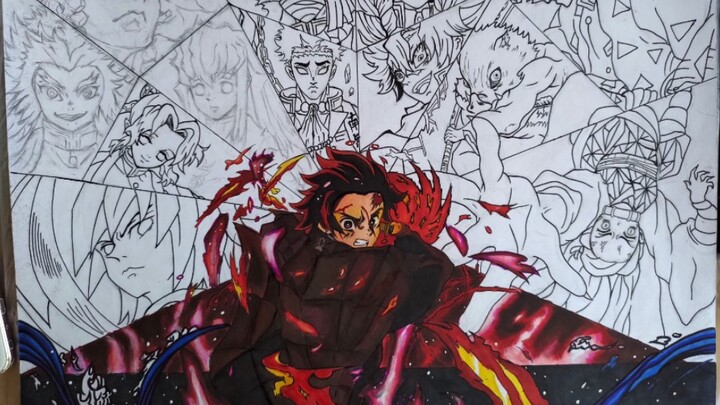 Drawing All Characters of Demon Slayer: Tanjirou