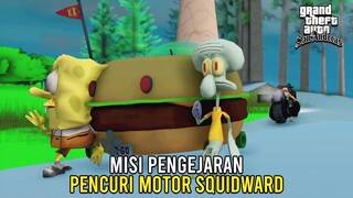 SPONGEBOB DAN SQUIDWARD MENGEJAR PENCURI MOTOR SQUIDWARD - GTA Lucu Spongebob