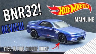 Hot Wheels Blue Nissan Skyline BNR32 Review