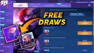 HOW TO GET 30x DRAW IN KOF BINGO EVENT | FREE KOF SKIN | FREE EPIC SKINS VPN TRICK | MLBB