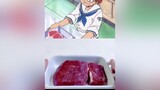 Anime vs real life, best way to cook beef fun cooking foodtiktok animefood animetiktok animeedit anime food beef beefrecipe
