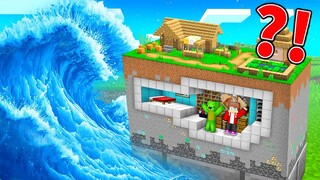 EPIC TSUNAMI vs Mikey and JJ Doomsday CHUNK Bunker in Minecraft (Maizen)