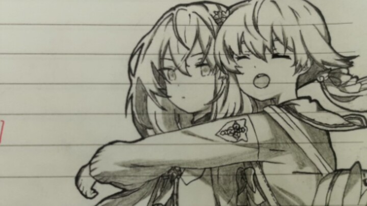 "My classmate asked me to add a few words to his notebook"