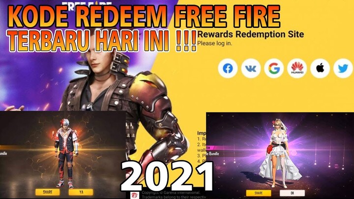KODE REDEEM FREE FIRE TERBARU HARI INI 2021 | BURUAN TUKER!!