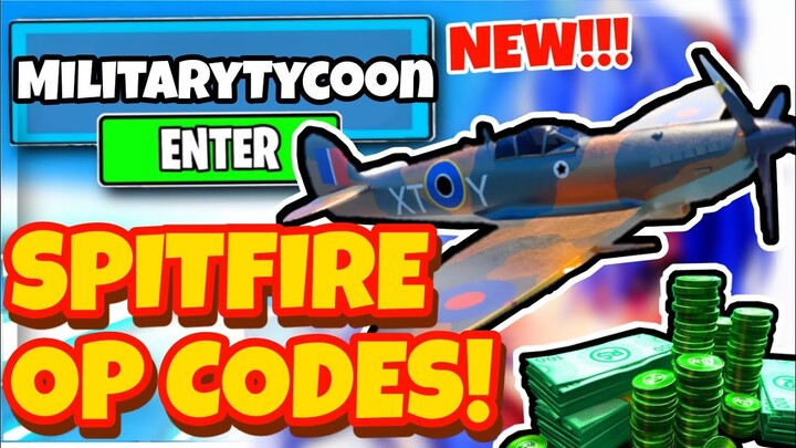 *NEW* SECRET WORKING SPITFIRE UPDATE OP CODES For MILITARY TYCOON In Roblox Military Codes!