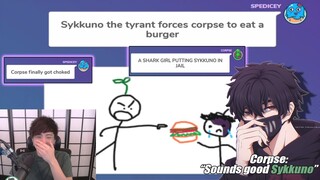 SYKKUNO LOWKEY ASKING CORPSE OUT TO EAT BURGER | GARTIC PHONE WITH FRIENDS