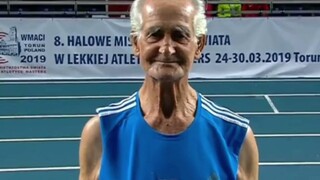 نهائي 60 متر لمن هم بين 90 و95 عامًا، الجد البالغ من العمر 90 عامًا يفوز بالمركز الأول بزمن 13.06 ثا