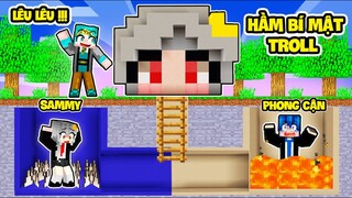 YABUN THỬ THÁCH 24 GIỜ XÂY HẦM BÍ MẬT TROLL SAMMY VÀ PHONG CẬN ĐẾN PHÁT KHÓC TRONG MINECRAFT