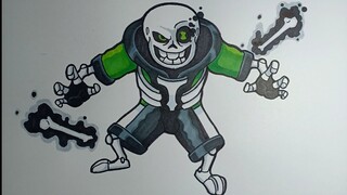 How To Draw BEN 10 Sans step by step Cách Vẽ Ben 10 SANS PART 2