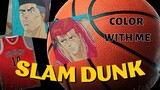 Color with me: Slam Dunk Characters (Sakuragi Hanamichi, Akagi Takenori, Akagi Haruko)
