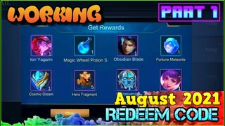 August 2021 NEW REDEEM CODES (100% WORKING) MOBILE LEGENDS | REDEEM CODES REVEAL  | ML REDEEM CODES
