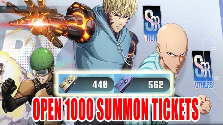 One Punch Man: World Gameplay - Open 1000 Summon Tickets get SSR