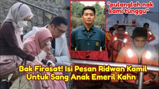 Bak Firasat! Isak Tangis Ridwan Kamil Tulis Pesan Haru Usai Emeril Kahn Hilang Disungai Aare Swiss