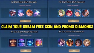 NEW ALL STAR PROMO EVENT! CLAIM ANOTHER FREE PROMO DIAMONDS AND EPIC SKIN! | MOBILE LEGENDS 2023