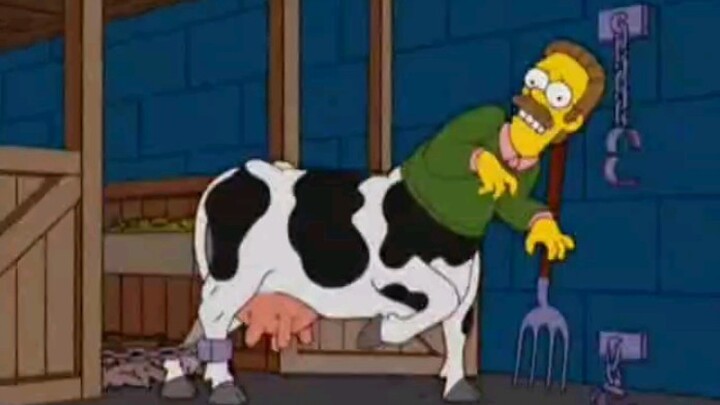The Simpsons: Rohmer helps Flanders milk the cows