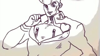 [Hand-flipped painting] Higashikata Josuke was brainwashed by the dance in Fortnite!!!