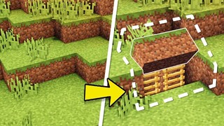 Minecraft: How to Build An Easy Survival Secret Base Tutorial (Hidden House)