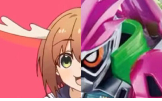 EX-Aid Aid sedang menonton