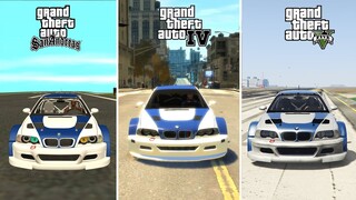 BMW M3 GTR (E46) NFS Most Wanted | GTA SA vs GTA4 vs GTA5