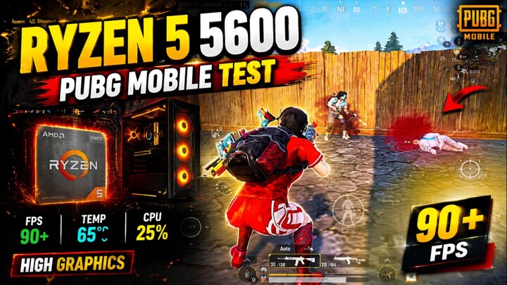 PUBG mobile test on Ryzen 5 5600 with rx5600xt 6gb Gameplay