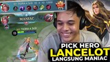Perdana Pick Lancelot Di Season 31 Langsung MANIAC BOSS!! Mantan Top Global Nih!! - Mobile Legends