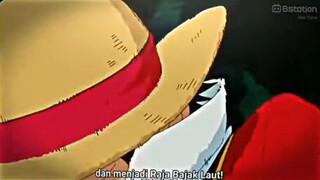 Luffy : aku akan menemukan one piece dan menjadi raja bajak Laut 😈👒