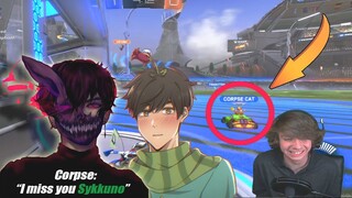 CORPSE SAYING HE MISSED SYKKUNO OFFSTREAM | CORPSE PLAYED ROCKET LEAGUE WITH TINA AND KARL