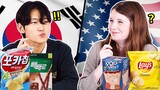 American & Korean Teen Swap Snacks