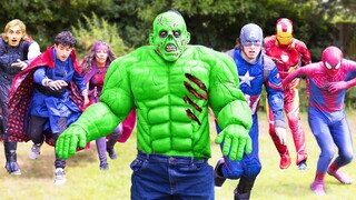 Zombie Hulk VS Avengers - Squid Game!